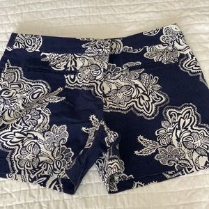 Navy blue and white shorts